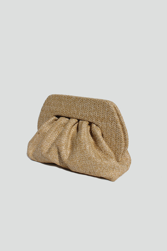 Noelle Straw Frame Clutch - Street Level