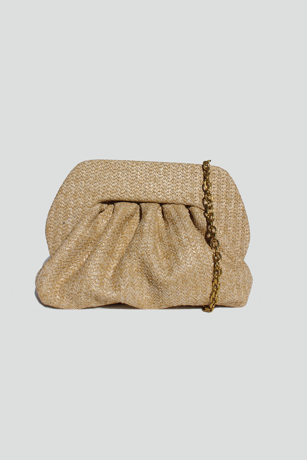 Noelle Straw Frame Clutch - Street Level