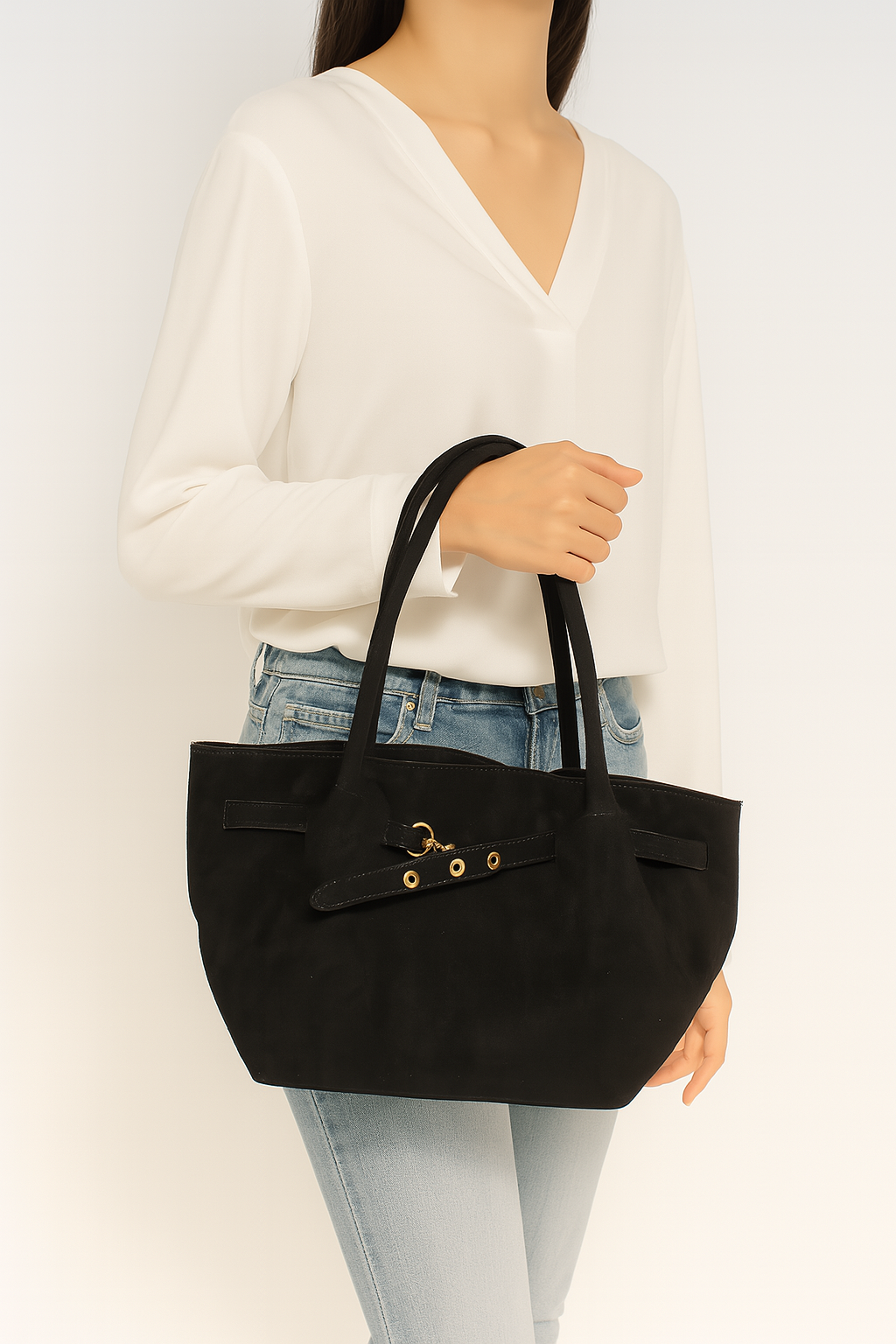 Alora Faux Suede Shoulder Bag - Street Level