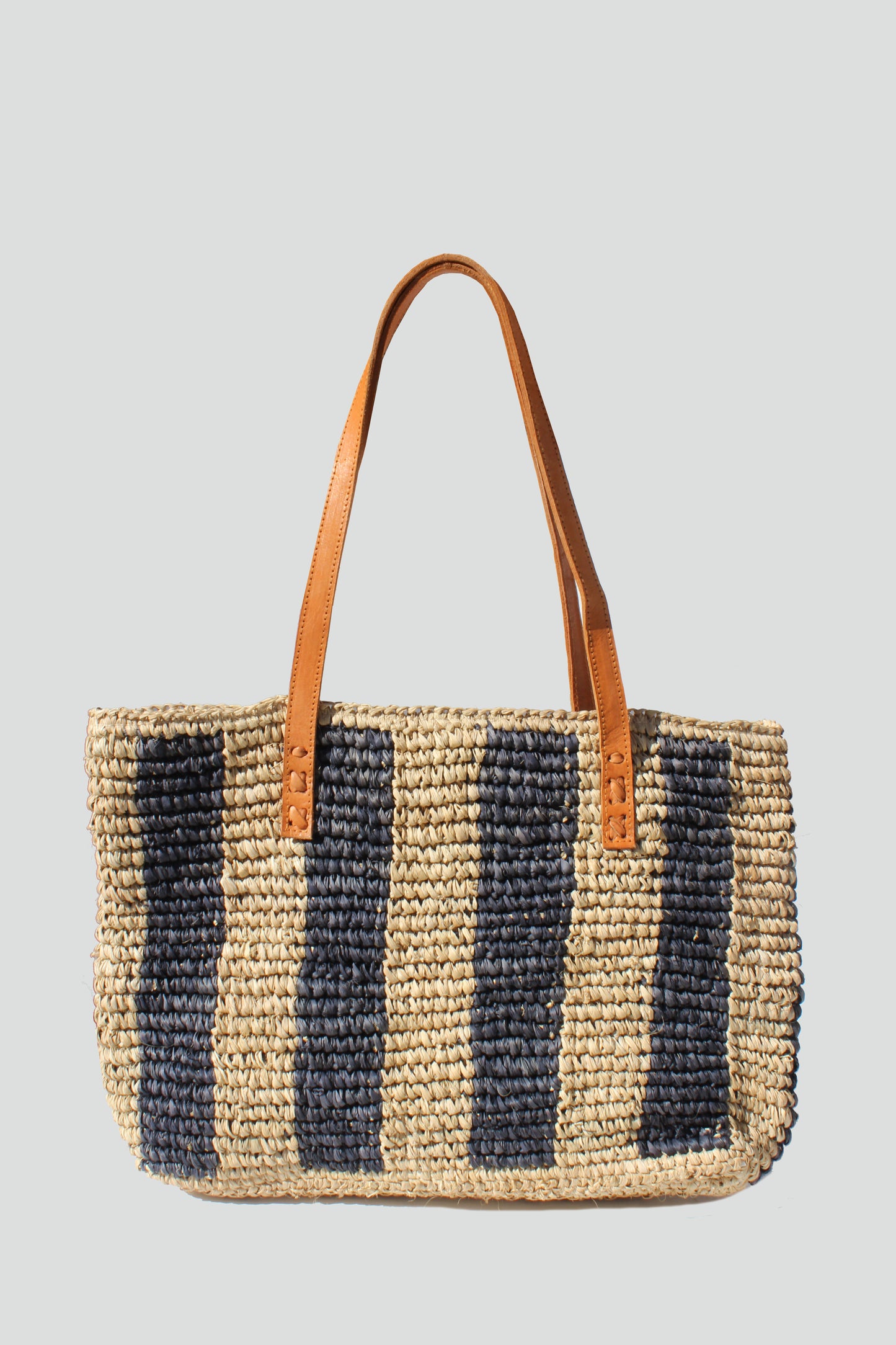 Miwah Stripe Raffia Tote - Street Level