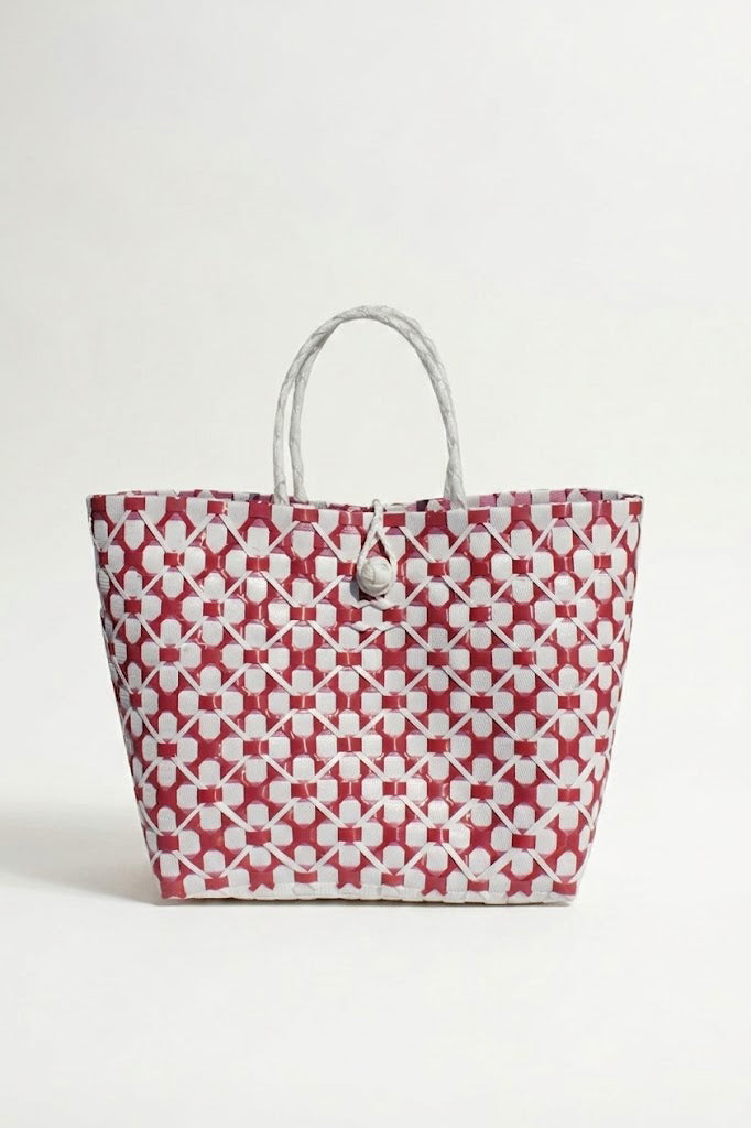 Swan Straw Tote
