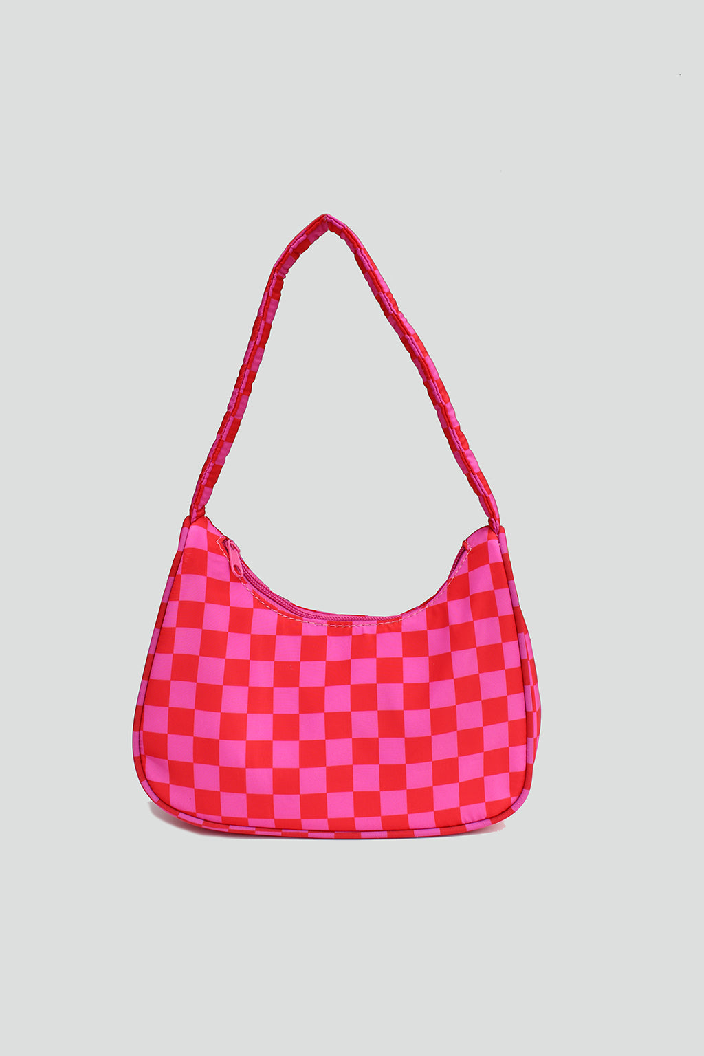 Lily Checkered Nylon Baguette Bag - Street Level