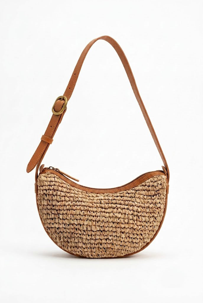 Seabreeze Raffia Crossbody
