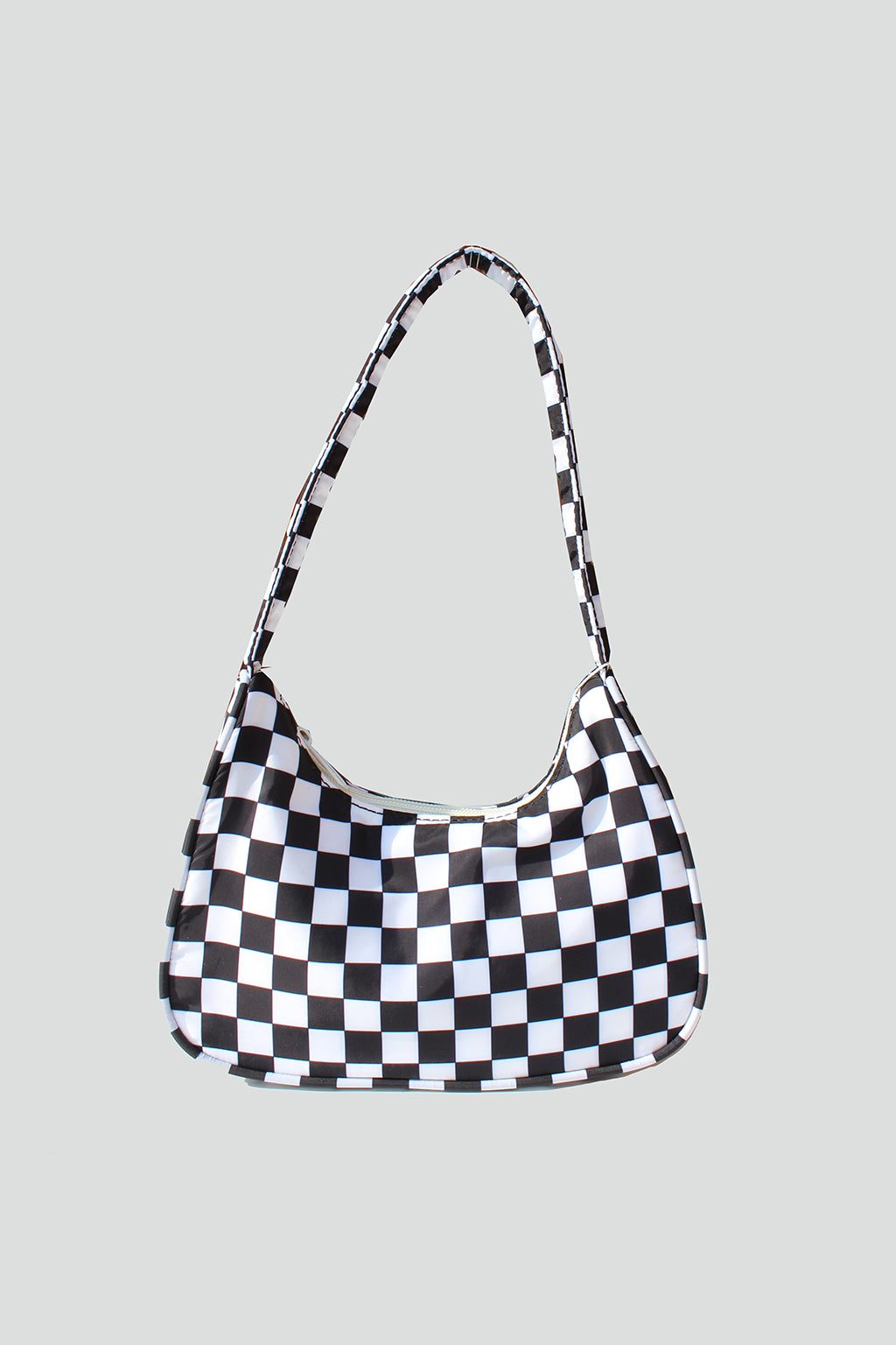 Lily Checkered Nylon Baguette Bag - Street Level